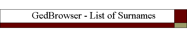 GedBrowser - List of Surnames